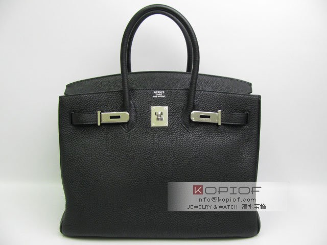 エルメス バーキン35トゴ ブラック(シルバー金具) her406